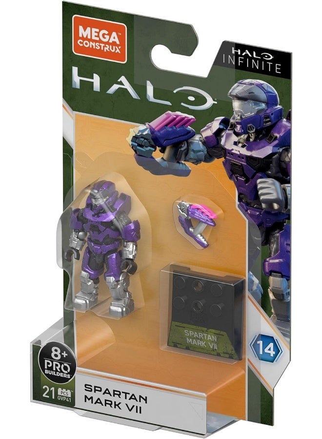 MEGA CONSTRUX Halo Heroes Mega Construx Pro Builders Series 14 Spartan Mark VII Mini Figure - Image 2