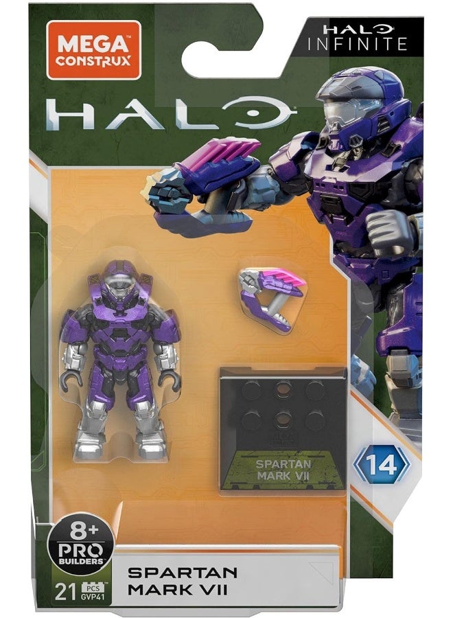 MEGA CONSTRUX Halo Heroes Mega Construx Pro Builders Series 14 Spartan Mark VII Mini Figure - Image 3