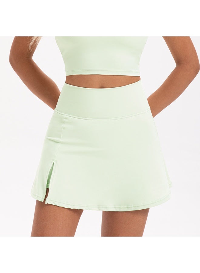 Tennis Skorts Fitness Badminton Fake 2 Piece Sports Skirt With Shorts Nylon Gym Running Casual Mini Yoga bottoms  - Image 1