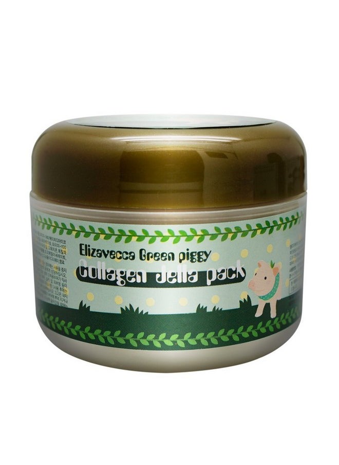 Elizavecca - Elizavecca Green Piggy 50% Collagen Cream 100g - Volume Up Face Cream | Repair Water Cream | Big size Water Cream | Under Eye Cream for Puffiness and Bags | Shape Memory Night Cream - Image 1