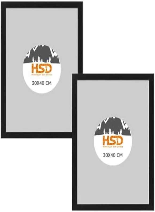 Hsd Picture Frames Black 30X40 Cm Photo Frame - Wooden Picture Frame - Classic Home Photo Frames Picture Frame - Quality Modern Style - Set Of 2