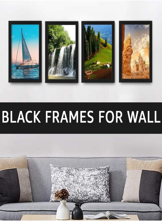 Hsd Picture Frames Black 30X40 Cm Photo Frame - Wooden Picture Frame - Classic Home Photo Frames Picture Frame - Quality Modern Style - Set Of 2