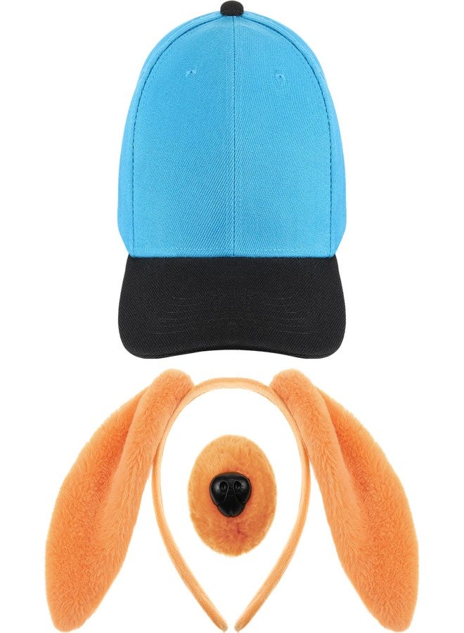 Toulite 3 Pcs Dog Costume Accessory Set with Cap Puppy Ear Headband and Nose for Halloween Christmas Festival Theme Party Cosplay and Movie Comic Accessories - Image 1