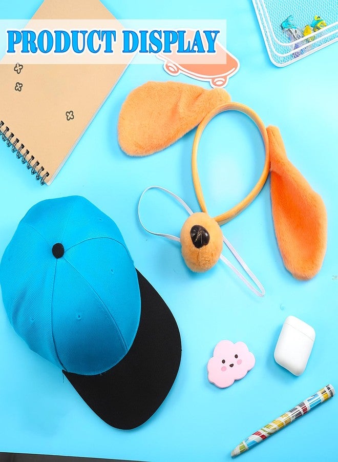 Toulite 3 Pcs Dog Costume Accessory Set with Cap Puppy Ear Headband and Nose for Halloween Christmas Festival Theme Party Cosplay and Movie Comic Accessories - Image 4