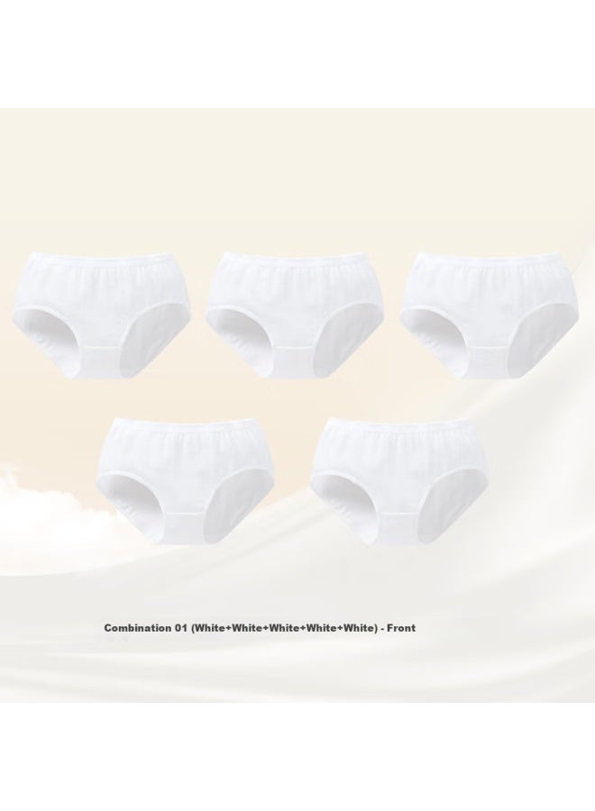 Annil Girls' Triangle Briefs, 5-piece Set, Summer New Style, Combination 1 , 140 - Image 2
