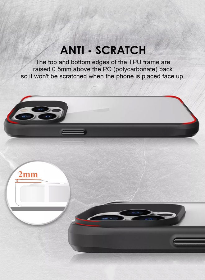 Theodor Protective Hybrid Case Cover For Apple Iphone 13 PRO 6.1 Black  - Image 3