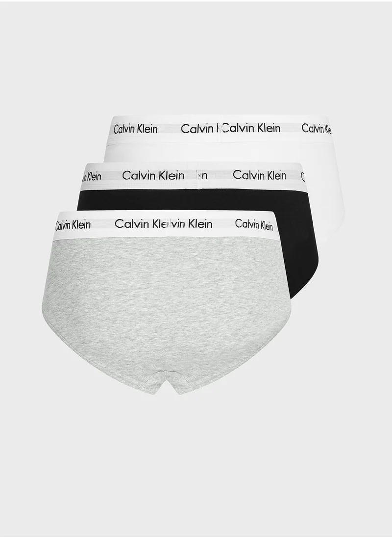 CALVIN KLEIN 3 Pack Logo Waist Trunks