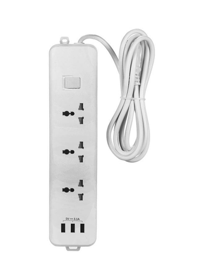 NIBEMINENT Multi-Outlet Power Strip White  - Image 1