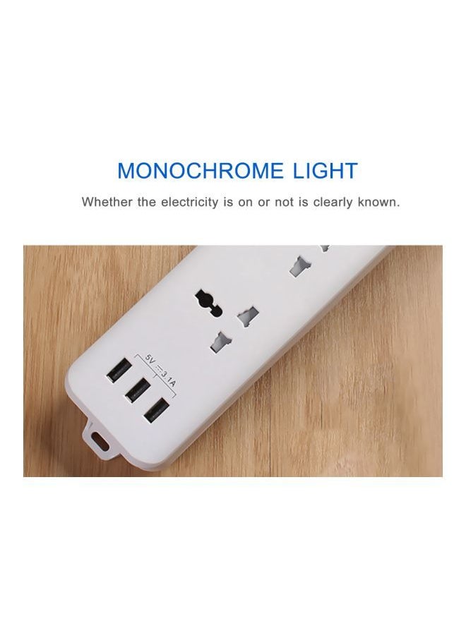 NIBEMINENT Multi-Outlet Power Strip White  - Image 2