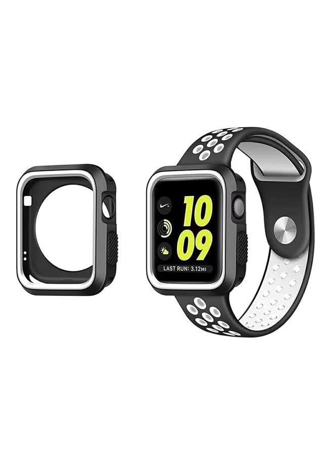 Ozone Protective Case Cover For Apple Watch Series 3 38mm Black/White 