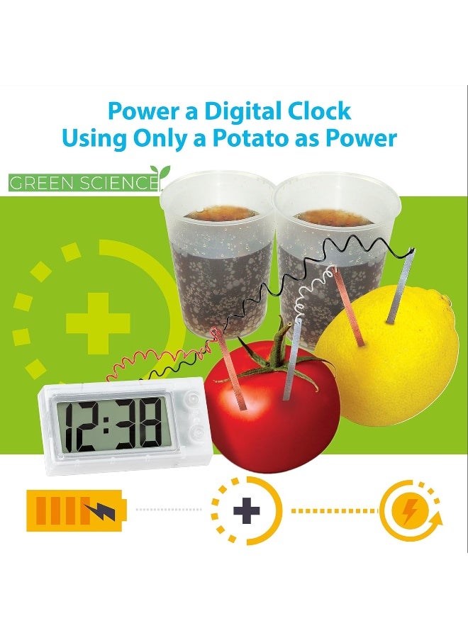 4M Potato Clock DIY Green Science Kit – Build a Functional Vegetable‑Powered Clock with Crocodile Clip Leads, Copper/Zinc Electrodes, Mini Clock Motor & Illustrated STEM Guide for Ages 8+ | Mod 00-03275  l - Image 3