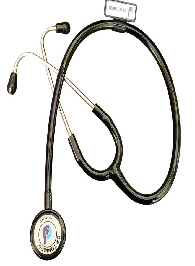 Dr Yonimed High Frequency Acoustic Stethoscope For Medical Students and Professional Use Light Weight (BLACK) - Image 1