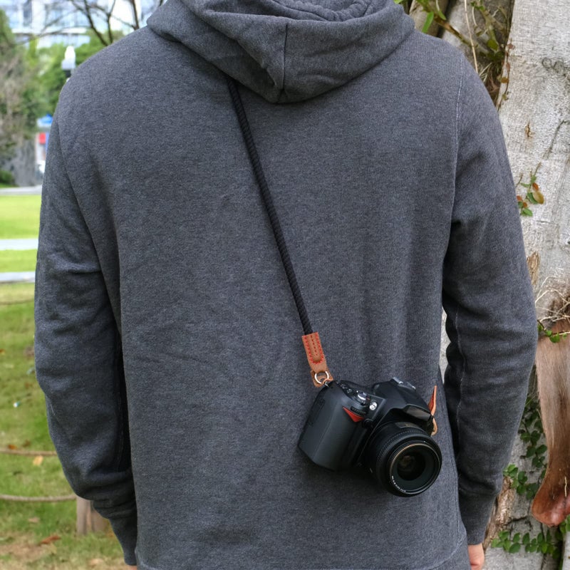 VKO Camera Strap,Soft Rope Camera Neck Strap, Shoulder Strap for DSLR SLR Mirrorless Camera with Round Hole Interface 100cm Black - Image 5