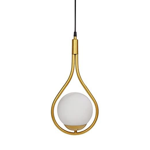kinis Golden Racket Bat Style Globe Decorative Hanging Lamp/Pendant Lamp/Ceiling Light to Décor Home/Living Room/Bedroom/Office/Dining/Cafe/Restaurants (Pack of 2, Without Bulb) - Image 4
