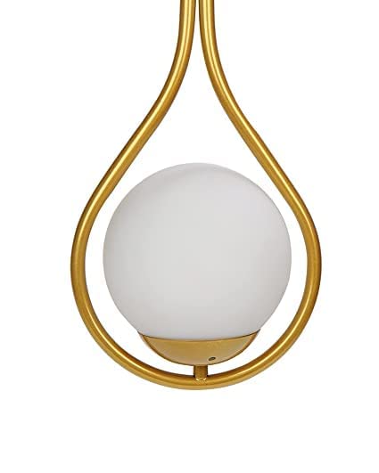 kinis Golden Racket Bat Style Globe Decorative Hanging Lamp/Pendant Lamp/Ceiling Light to Décor Home/Living Room/Bedroom/Office/Dining/Cafe/Restaurants (Pack of 2, Without Bulb) - Image 3