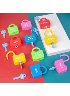 Generic Montessori Early Education Matching Numbers And Letters Unlock Game Key Fine Movements Children's Training Baby Educational Toys-Color:YS-digital Learning Lock 0.6  - Image 4