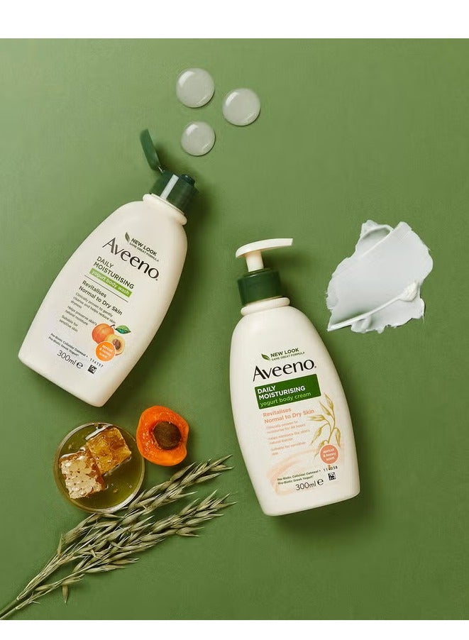 Aveeno Aveeno Daily Moisturising Yogurt Body Cream Apricot & Honey Scent 300ml  - Image 3