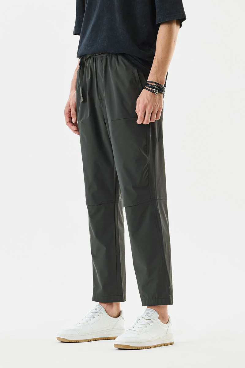 SNITCH بنطلون رياضي مريح بقصة واسعة وقماش مطاطي