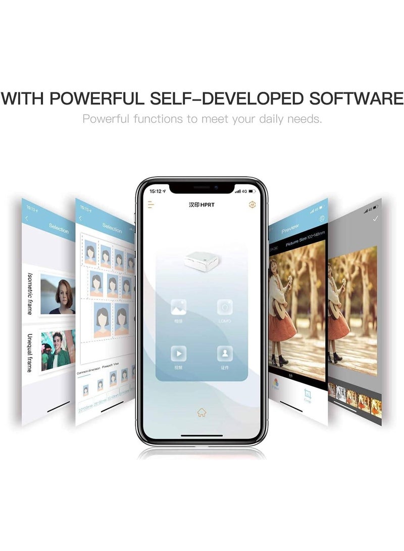 HPRT CP4000 Portable Full Color Photo Printer 4x6 Inch 300dpi AR Printing WiFi Connection Automatic Lamination Compatible with Windows Android iOS - Image 2