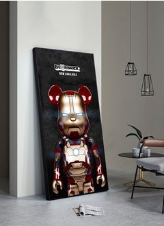 KAWS Artwork Modern Canvas Paintings Sketch Poster Print Wall Art Pictures for Living Room Bedroom Home Decor with Black Colour Frame 40x80 cm