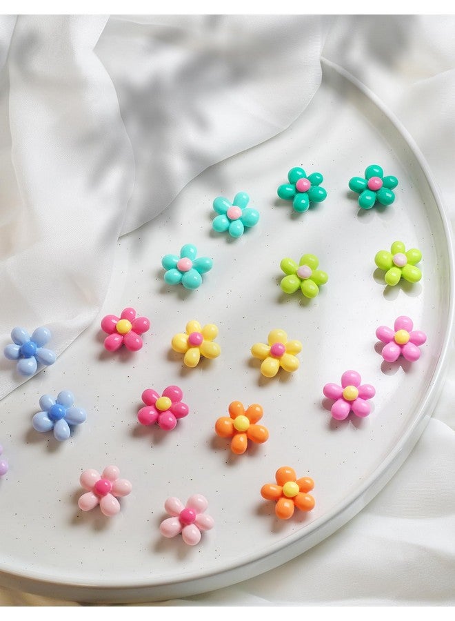 Mymazn Mymazn 20 PCS Fridge Magnets Cute Refrigerator Magnets Colorful Decorative Magnet Flower Magnet for Office Kitchen Locker  - Image 5