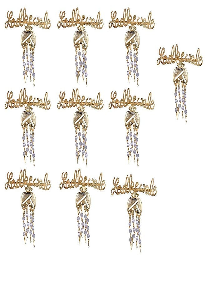V4U Men & Women Ladkewale Gold Plated Brouch/Brooch Pin (Pack of 10) - Image 1