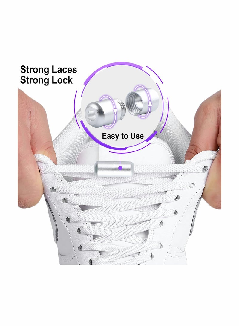 No Tie Elastic Shoelaces 4 Pairs Fit Adults and Kids Perfect for Sneakers Casual Shoes - Image 3