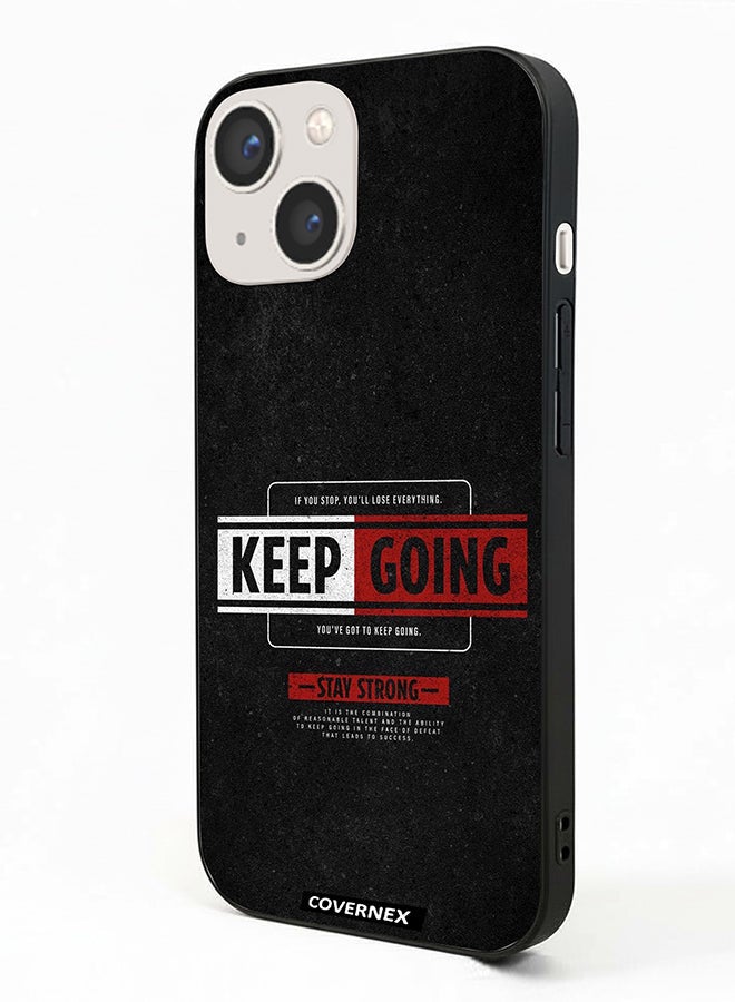 Covernex Apple iPhone 13 Mini Protective Case Cover Printed Featuring Keep Going - Image 1