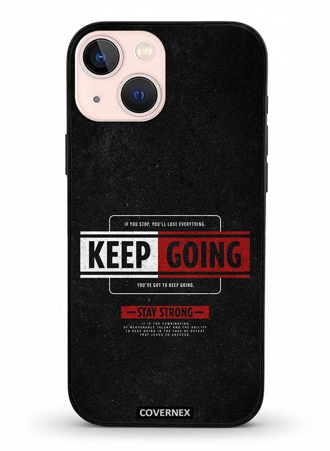 Covernex Apple iPhone 13 Mini Protective Case Cover Printed Featuring Keep Going - Image 2