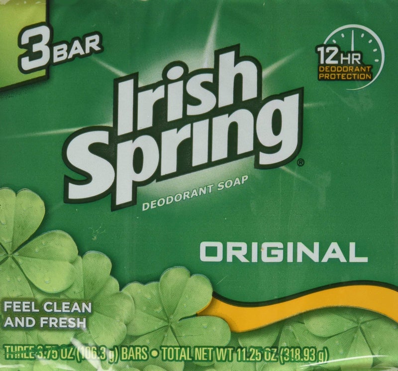 Irish Spring Bar Soap Clean Fresh Scent 375 Oz Case of 18