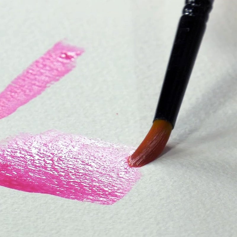 Creative Mark Beste Golden Taklon Rake 1/2" Artist Brush, Professional Watercolor Brushes, for Acrylic Painting, Short Handle, Sharp Edges, Hand-Tied & Shaped - Image 3