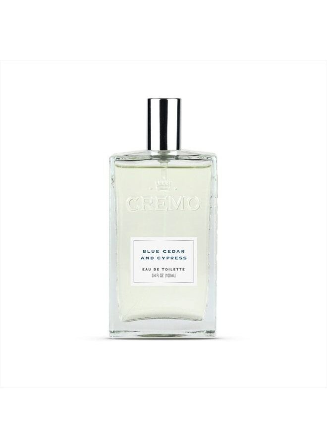 cremo - Blue Cedar & Cypress Cologne Spray, A Woodsy Scent with Notes of Lemon Leaf, Cypress and Cedar, 3.4 Fl Oz - Image 1