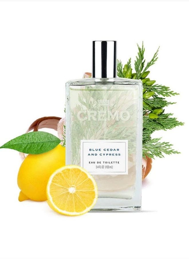 cremo - Blue Cedar & Cypress Cologne Spray, A Woodsy Scent with Notes of Lemon Leaf, Cypress and Cedar, 3.4 Fl Oz - Image 1