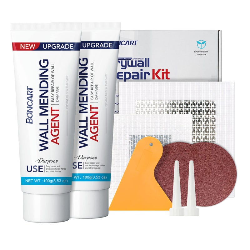 BONCART Spackle Wall Repair Kit, Drywall Repair Patch Kit,Wall Mending Agent Putty,Wall Repair Paste Plaster for Wall Crack/Nail Hole,Wall Repair Patch Kit with Scraper/Sandpaper - Image 1