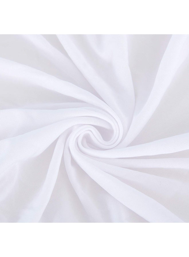 Moonsea Box Spring Cover King Size  Elastic Fabric Wrap Around 4 Sides Bed Skirt  Sleek Alternative For Bed Skirts For Hotel Home  Fits Box Springs Up To 13   White  - Image 3