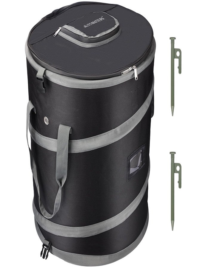 AUTOMATTERS Pop-Up Trash Bin with Removable Divider, Heavy Duty Bottom, Collapsible Storage for Camping, Laundry, Storage and Garden, Waterproof and Tear Resistance Material with Air Vent - Image 1
