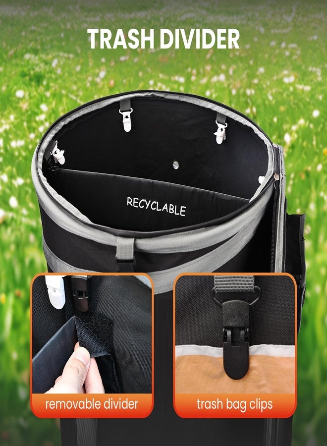 AUTOMATTERS Pop-Up Trash Bin with Removable Divider, Heavy Duty Bottom, Collapsible Storage for Camping, Laundry, Storage and Garden, Waterproof and Tear Resistance Material with Air Vent - Image 4