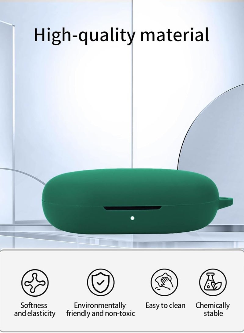Compatible with Honor Choice Open-Ear True Wireless Headphones,Premium Silicone Shockproof Protection Skin Touch Charging Port Accessible, Front LED Visible with Cleaning pen-Green - Image 3