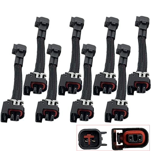 IBVIBV 8pcs Wire Harness Adapter Compatible with LS Gen 3 Tuck USACAR EV6 to Mini Multec 2 Fuel Injector OEM Tooling, Connector, Lock, Seals, & Terminals WAINJ40 - Image 1
