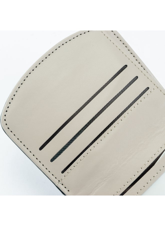 Generic Flowery Leather Flip Wallet & Card Holder with Multiple  Pockets and Zipped Pocket Brown  - Image 3