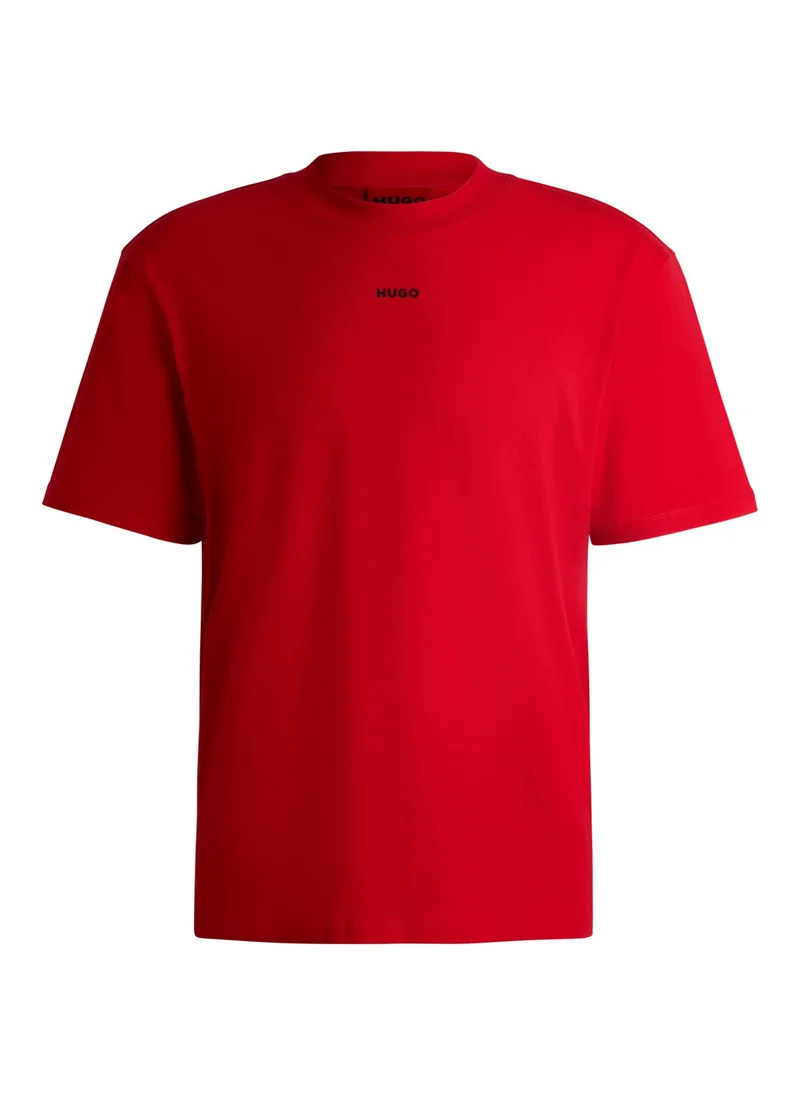 HUGO Relaxed-fit T-shirt in cotton with logo print