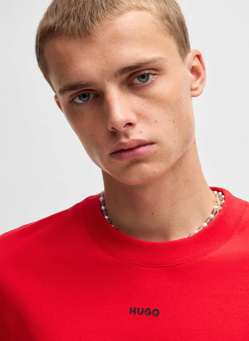 HUGO Relaxed-fit T-shirt in cotton with logo print