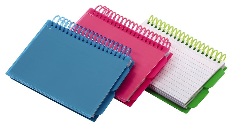 Oxford Spiral Index Cards with Poly Cover, 3" x 5", Ruled, White Cards, Cover Color May Vary, 50 Cards/Book (73138) - Image 2