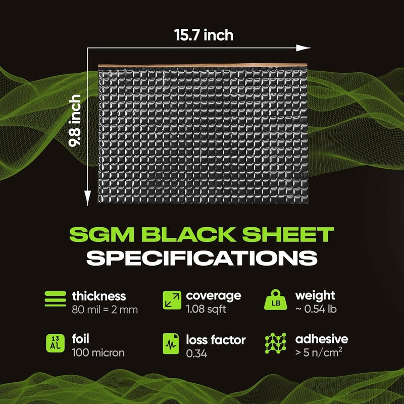 SGM Black Premium Car Sound Deadening Mat - Image 2