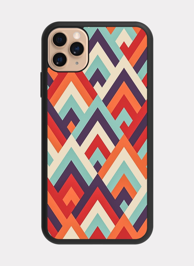 بكسلات كفر ايفون 11 برو نمط مثلثات ملون - Image 1