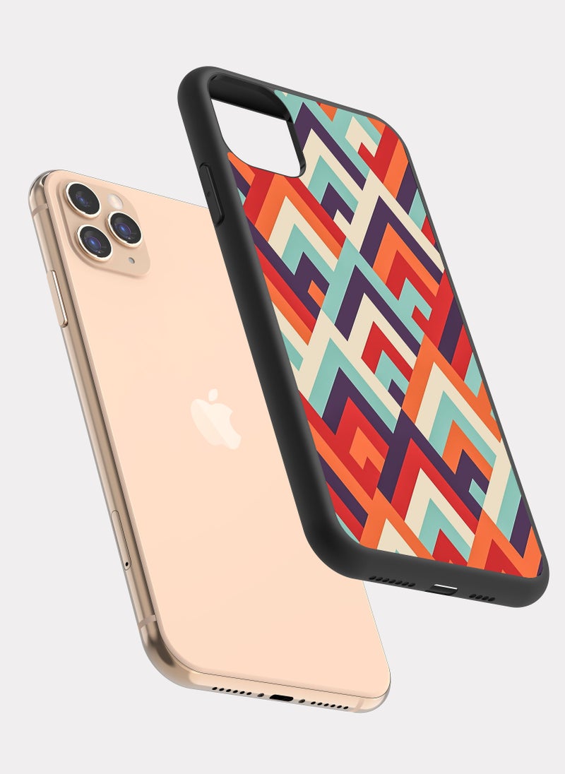 بكسلات كفر ايفون 11 برو نمط مثلثات ملون - Image 2