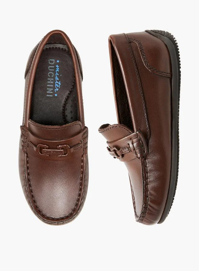 Mister Duchini Boys Metal Accent Loafers
