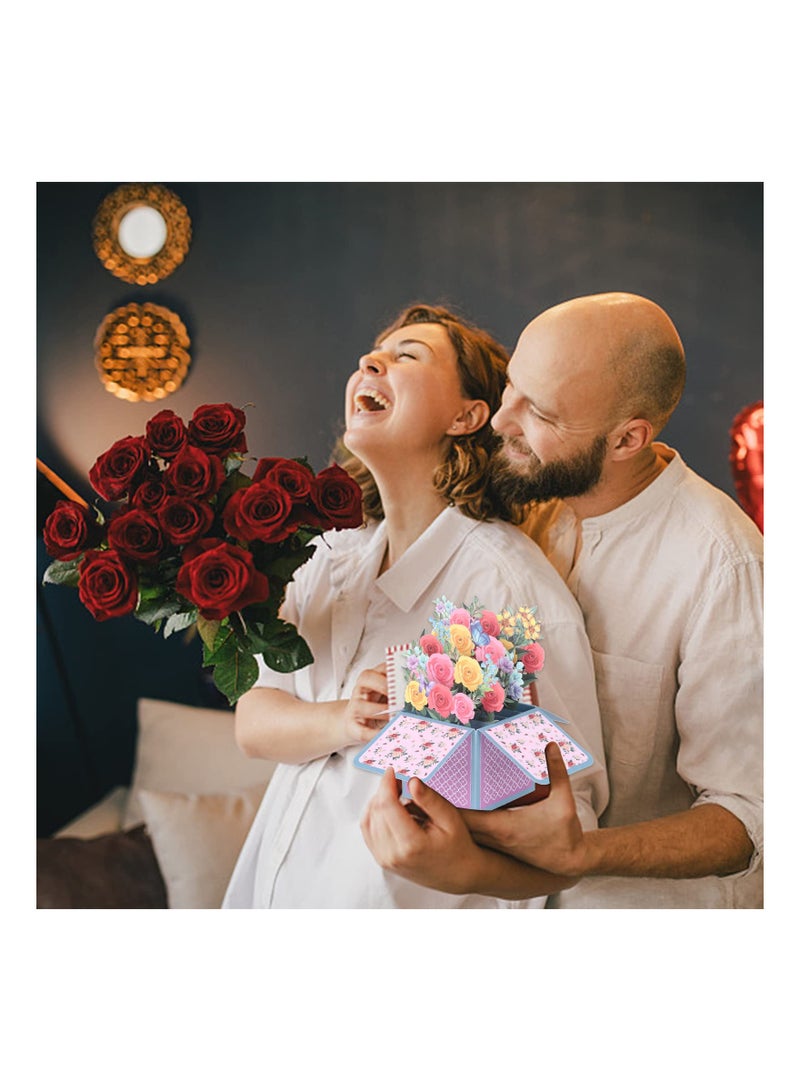 3D Pop-Up Flower Basket Greeting Card, Butterfly Pop-Up Card for Birthdays and Anniversaries, Handmade Flower Bouquet Card, Perfect Gift for Special Occasions. - Image 5