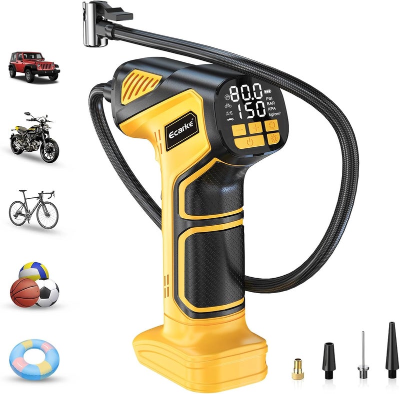 Ecarke Cordless Tire Inflator - Portable Electric Air Pump for DeWalt 20V Battery - Image 1
