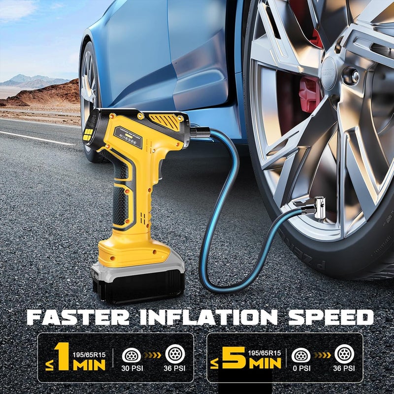 Ecarke Cordless Tire Inflator - Portable Electric Air Pump for DeWalt 20V Battery - Image 4